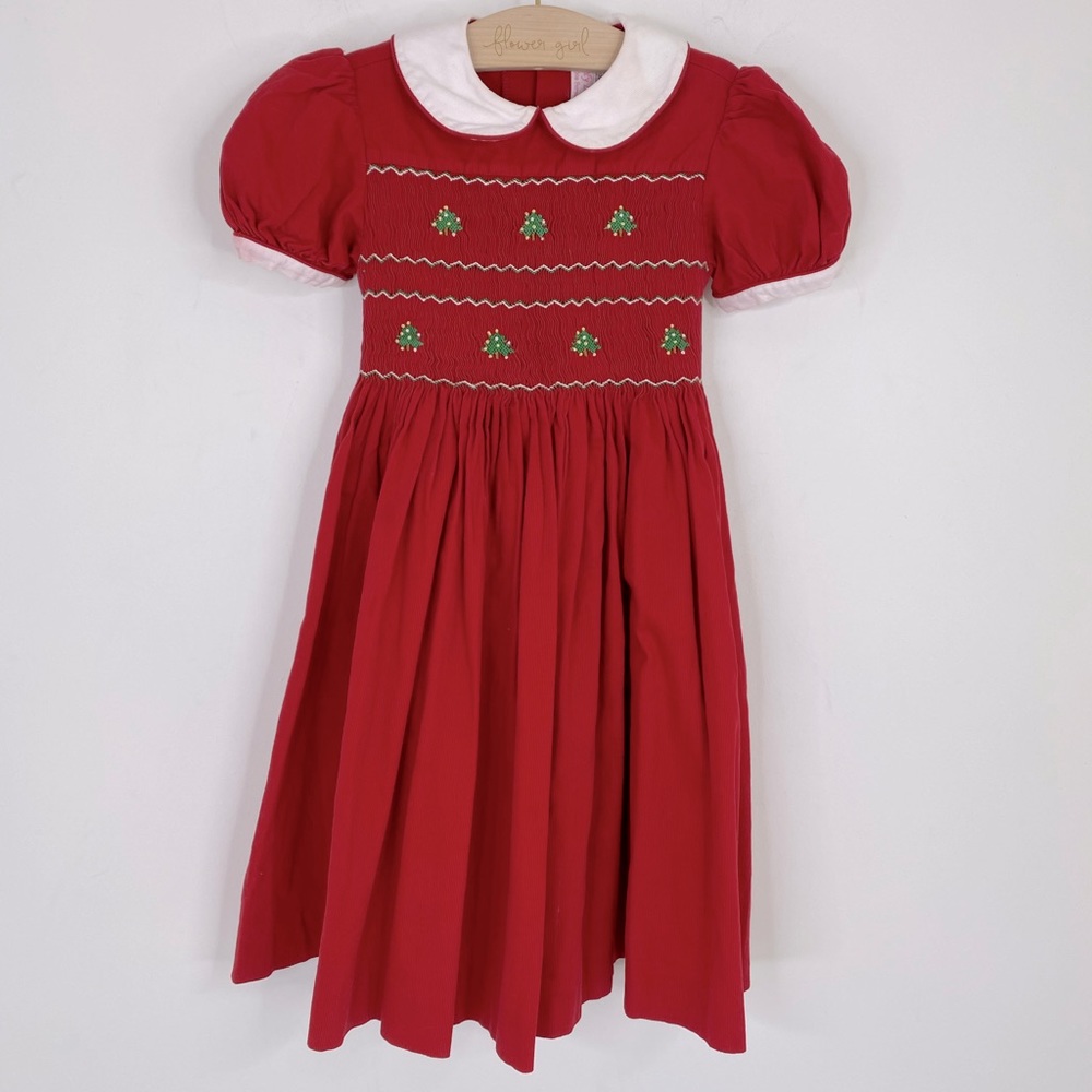 Modest short sleeve girls smock long dress